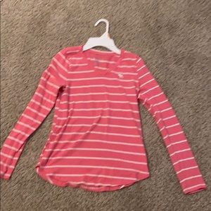 Size large pink striped long sleeve shirt